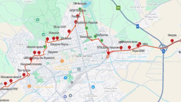 Актуализираната транспортна схема на Стара Загора подобрява масовия градски транспорт