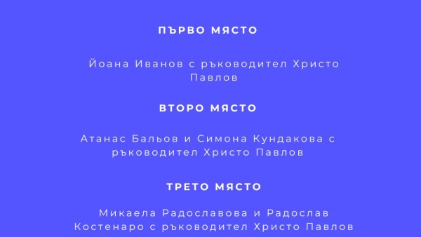Младежи от Чирпан и Петрич с награди от конкурс за доброволчество