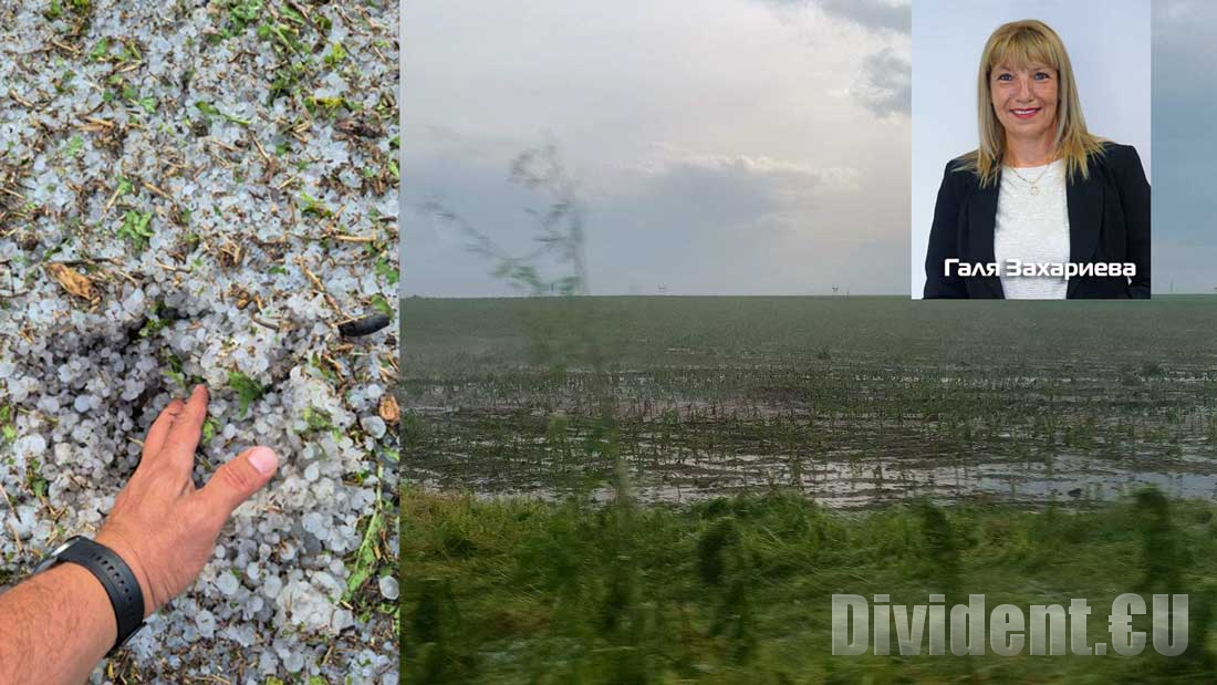 Обявиха частично бедствено положение след градушката в три села край Нова Загора
