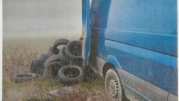 Мъж изхвърли 5 кубика автомобилни гуми в землището на село Оряховица