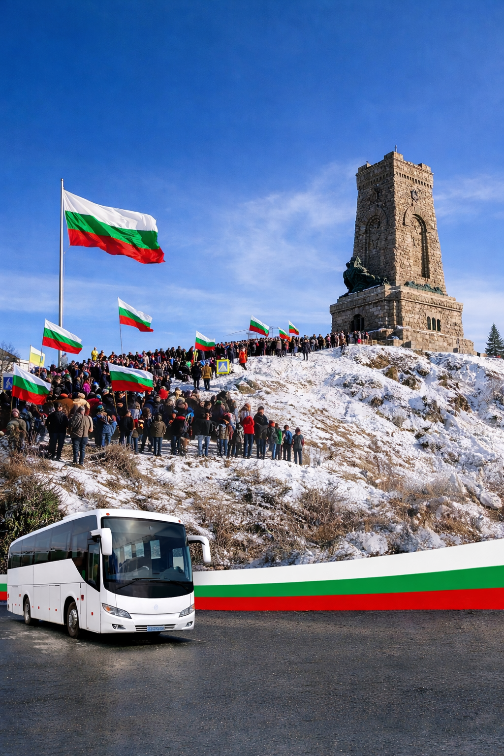 Община Казанлък организира транспорт на желаещите да посетят връх Шипка на 3 март