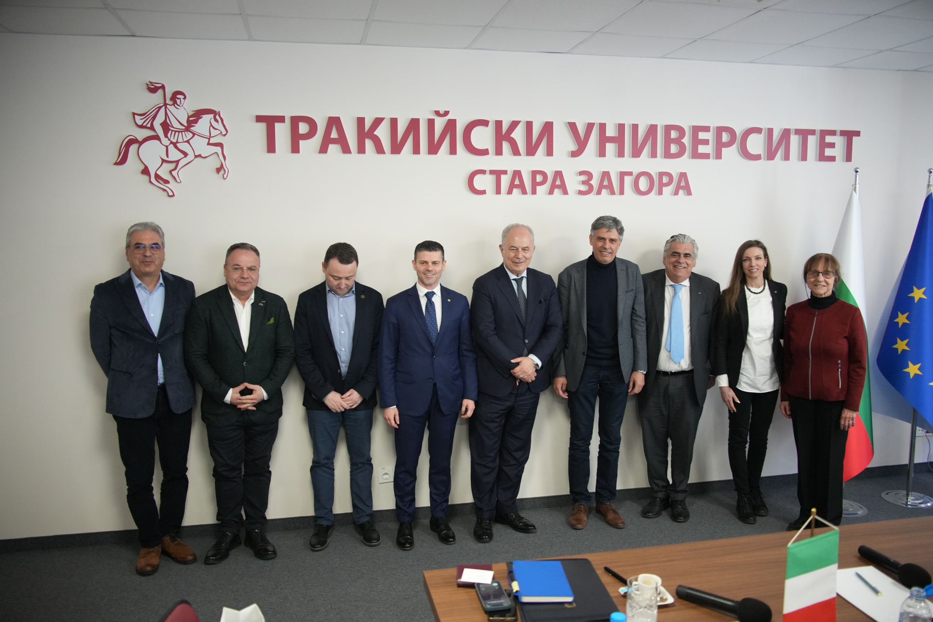 Тракийски университет – Стара Загора задълбочава диалога за чистата енергия със среща с посланика на Италия