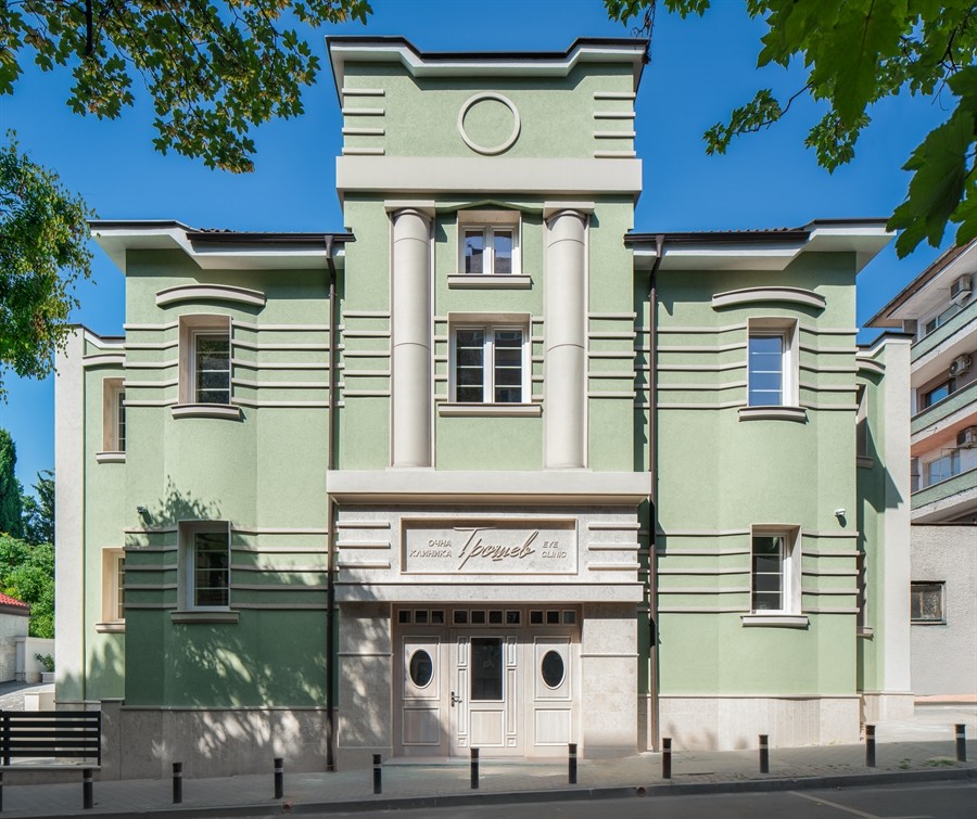 Фасадата на новата сграда на Очен център Трошев е сред най-добрите в Европа