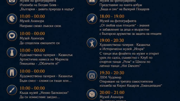 В Община Казанлък посрещат Нощ на музеите с изложби, концерт и творчески ателиета