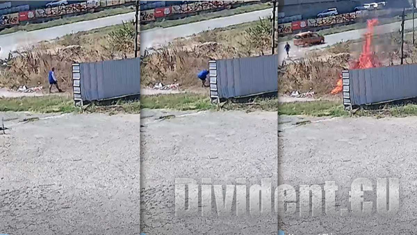 Камера засне подпалвач на пожар в Чирпан, полицията го издирва (ВИДЕО)