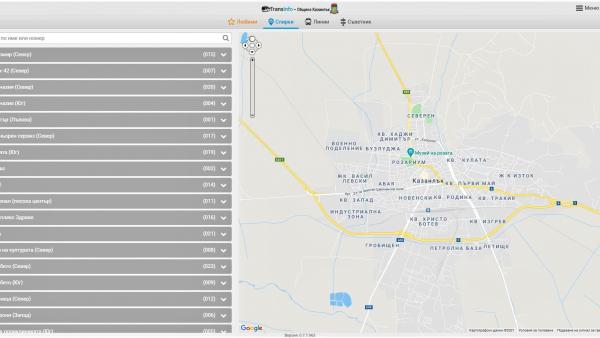 Община Казанлък публикува транспортна схема на електробусните линии