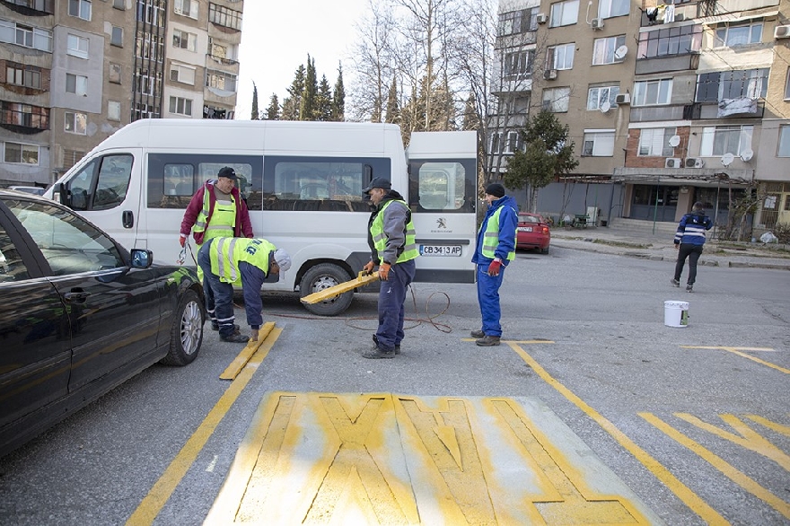 Пазете боята - стартира освежаването на пътната маркировка в Стара Загора
