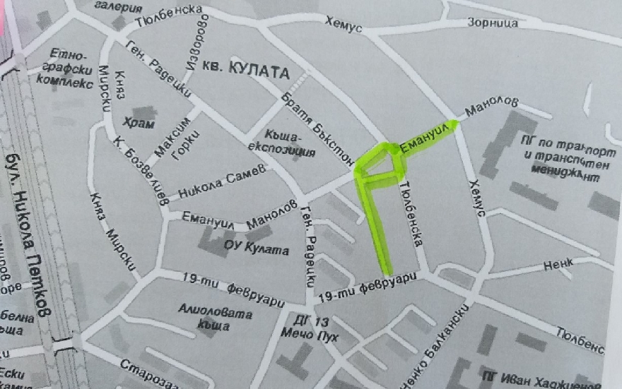 Участъци от три улици в ж.к. Кулата в Казанлък ще бъдат затворени от утре