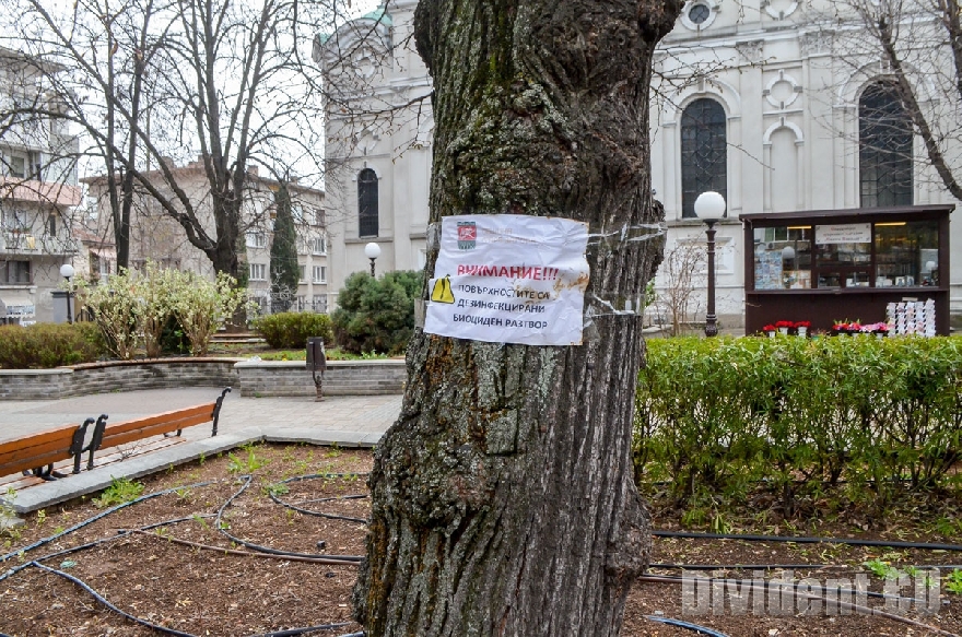 30 минути след пръскането избягвайте местата с прясно извършена дезинфекция