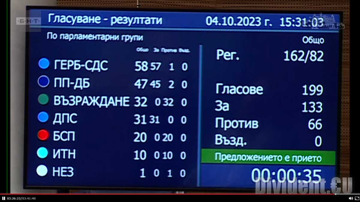 Парламентът прие решението за споразумение с протестиращите миньори и енергетици
